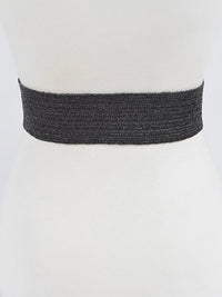 Textured Double Circle Straw Belt