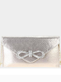 Delicate Rhinestone Knot Clutch