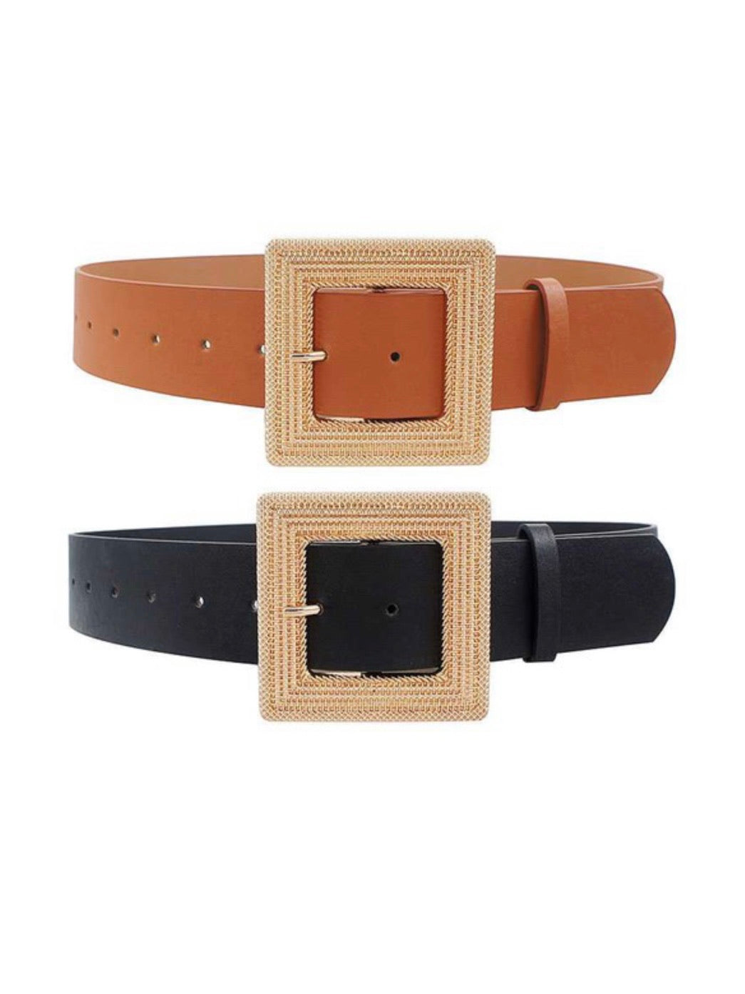 Gold Square Buckle Belt