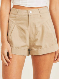 Cotton Roll Up Shorts