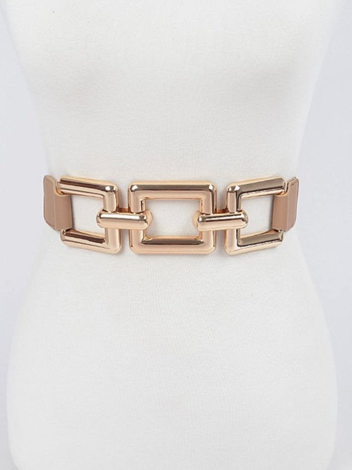 Rectangular Buckle Elastic Belt