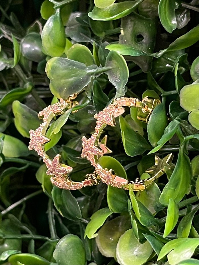 Crystal Multi Star Hoops