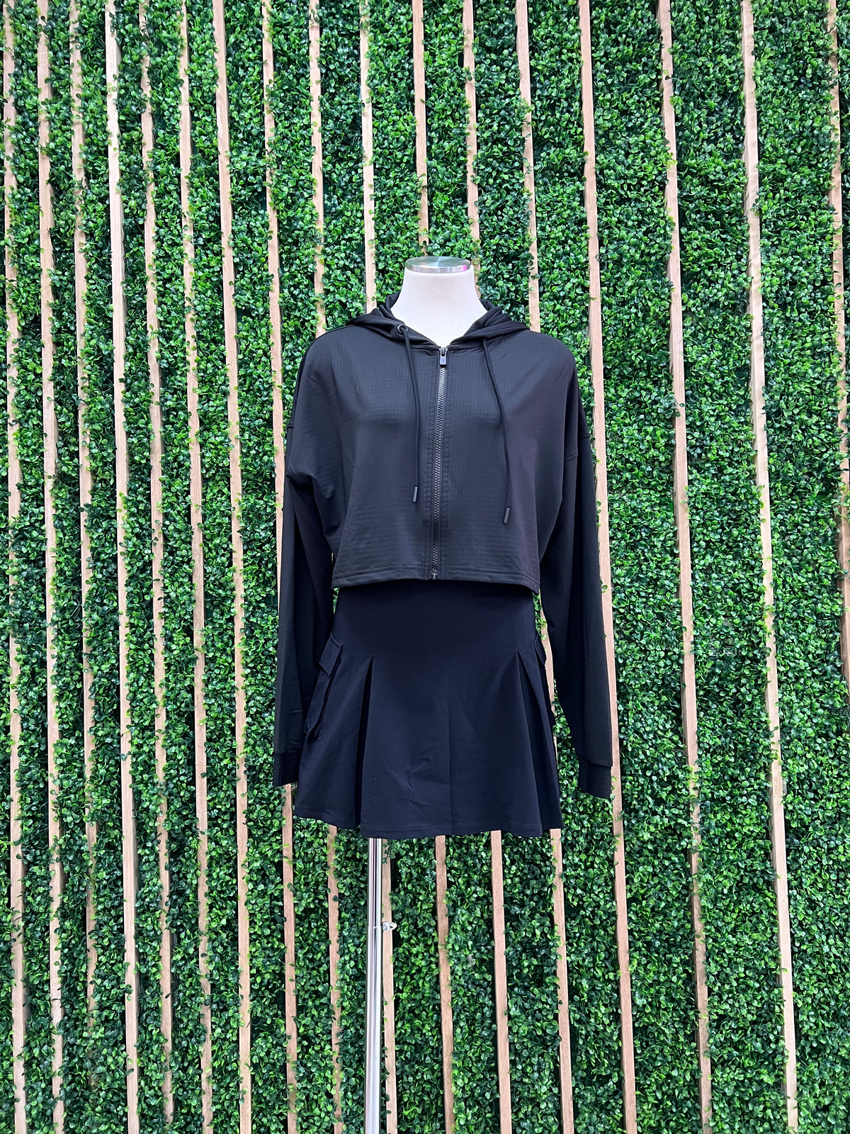 Black Open Zip Jacket