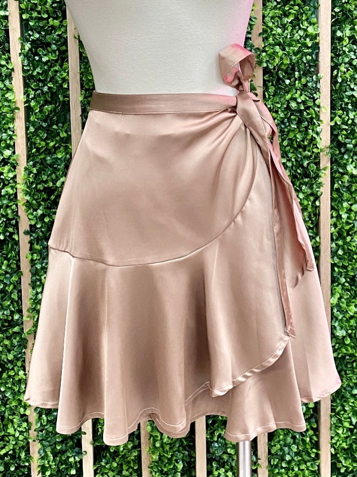 Satin Wrap Skirt