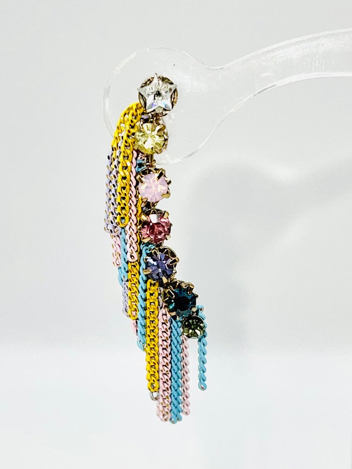Multicolor Fringe Earrings