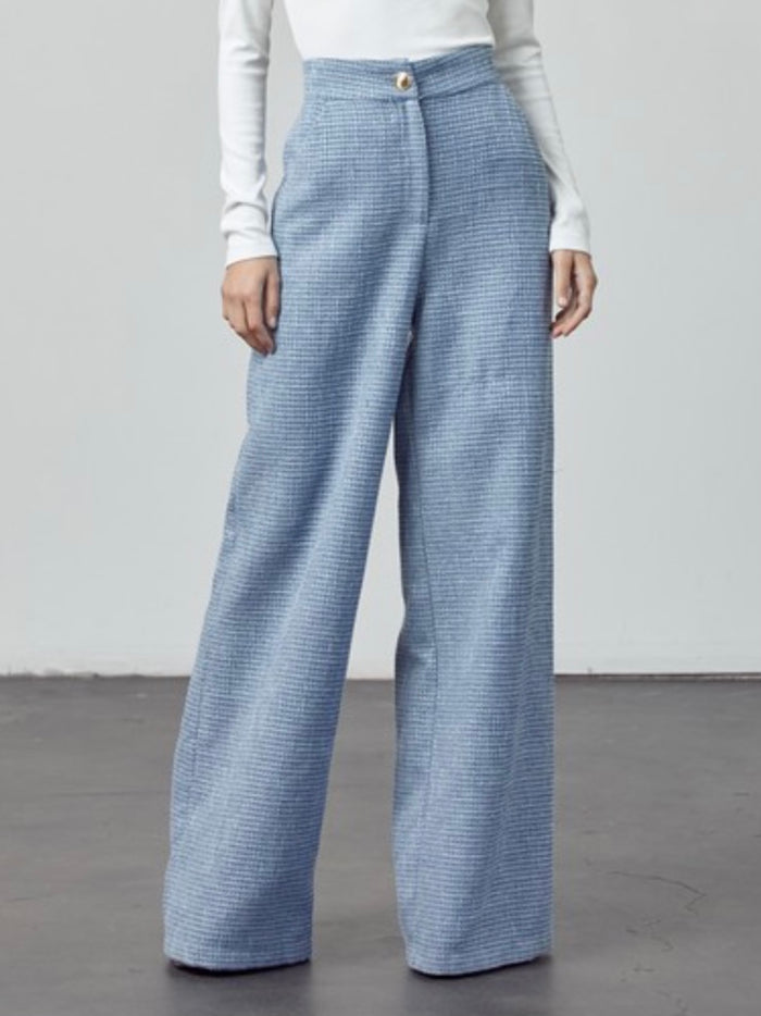Tweed High Waist Pants