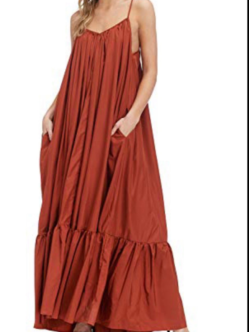 Rust Tiered Maxi