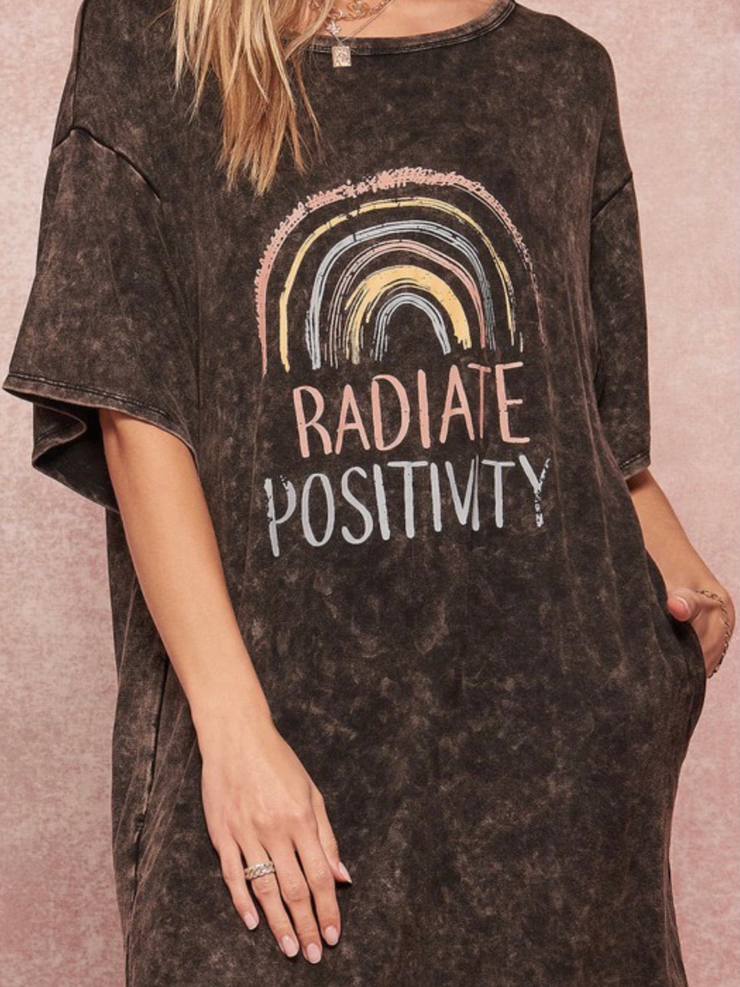Radiate Positivity Shirt Dress