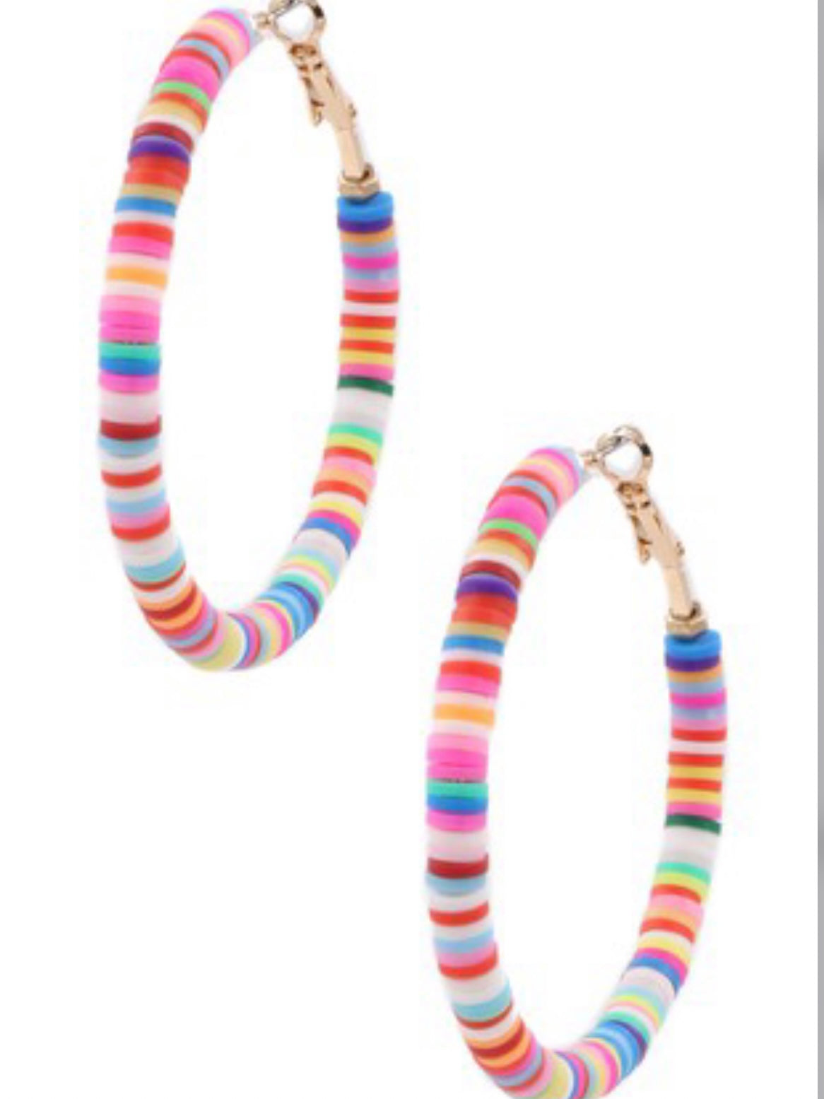 Multicolor Disc Hoops