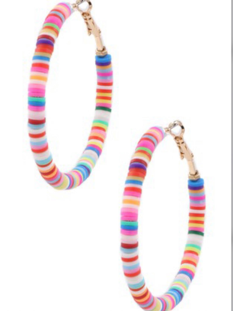 Multicolor Disc Hoops