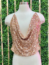 Sequin Halter Top