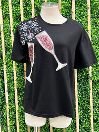Sequin Champagne at SHoulder Tee