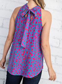 Teal Fuchsia Leopard Top