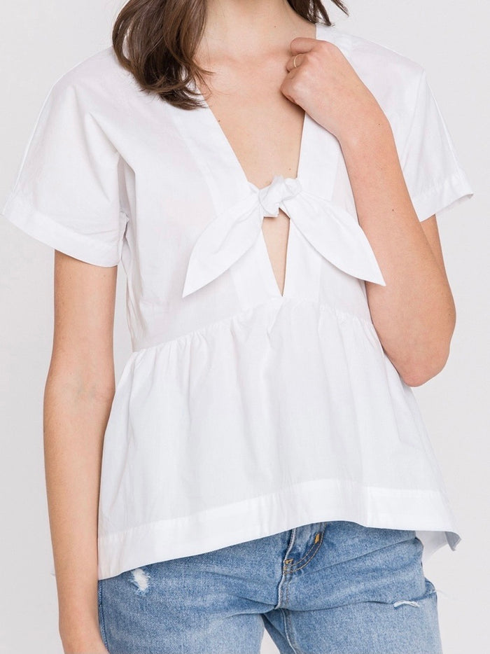 Front Knot Hi Lo Blouse