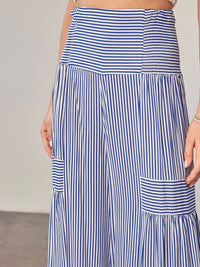 Stripe Tiered Wide Leg Palazzo