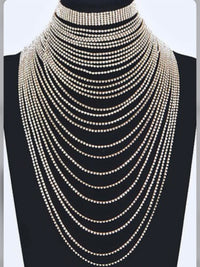 Multi Layered Rhinestone Necklace