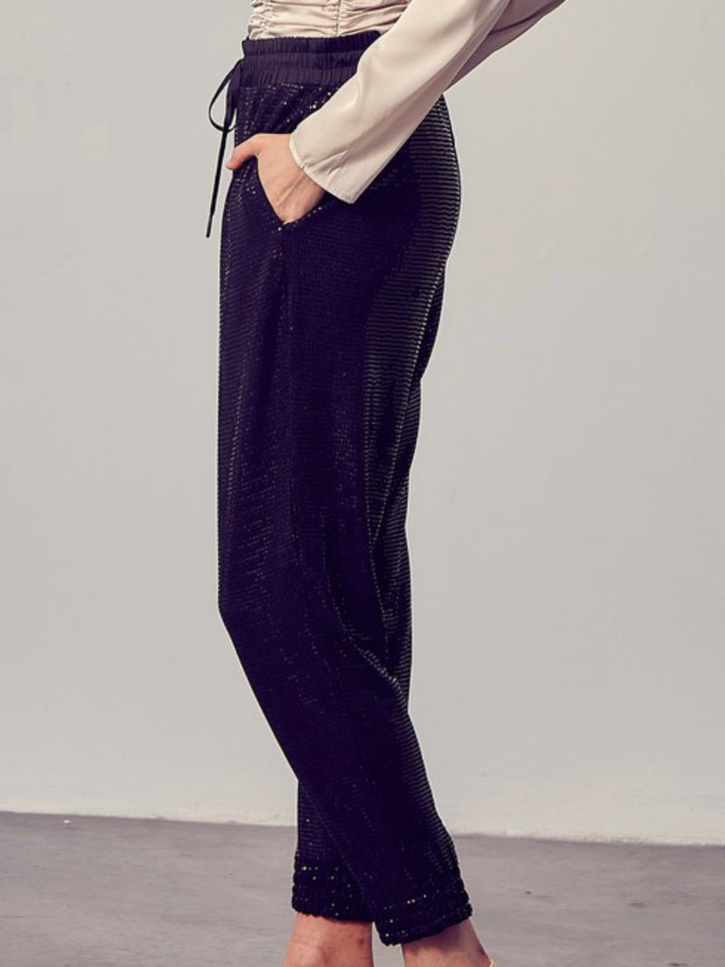 Sequin Jogger Pants
