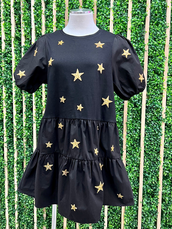 Gold Star Short Dress