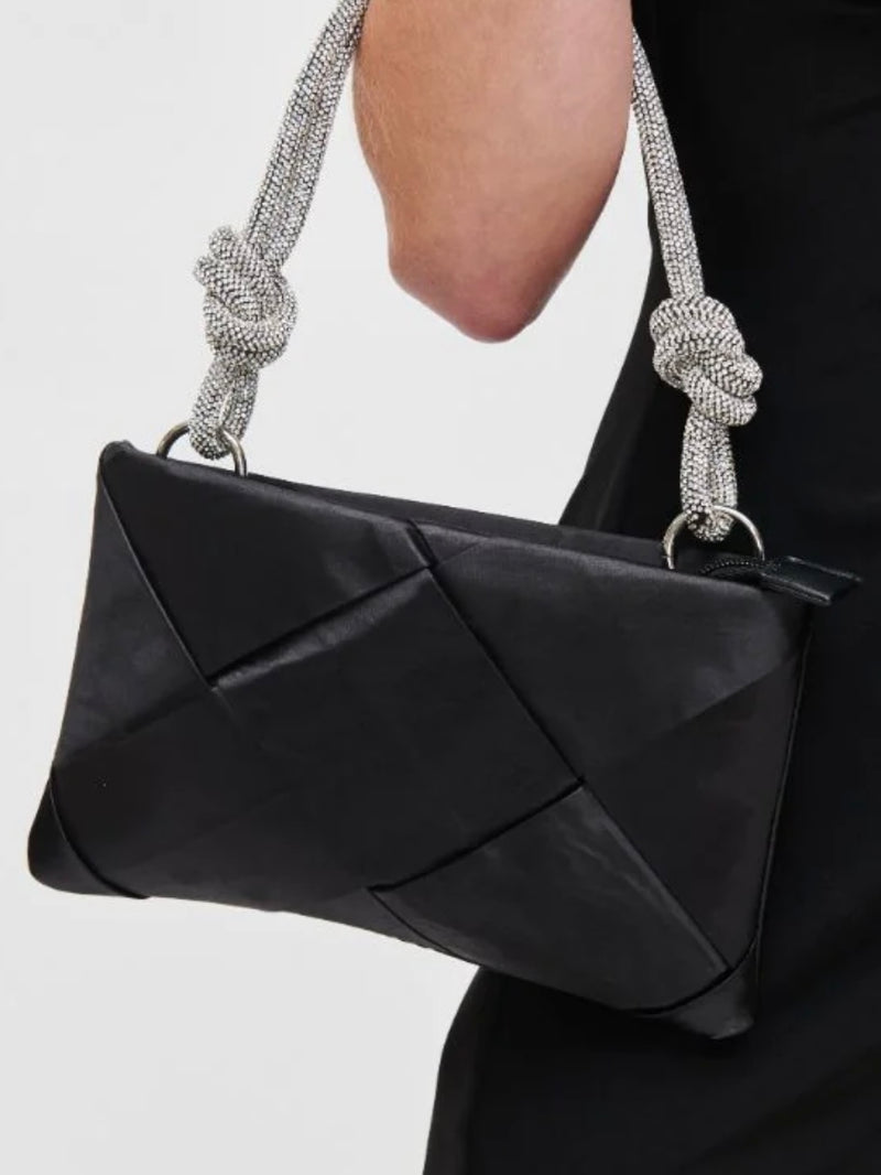 Delicate Rhinestone Handle Night Bag