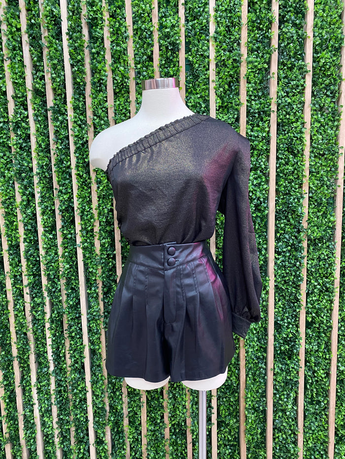 Gold Foil One Soulder Top