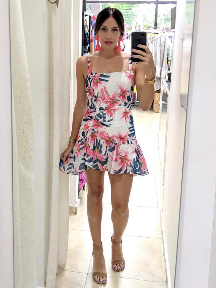 Floral Ruffles Mini Dress