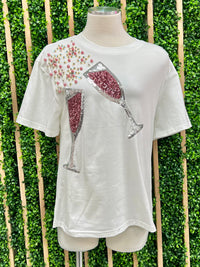 Sequin Champagne at SHoulder Tee