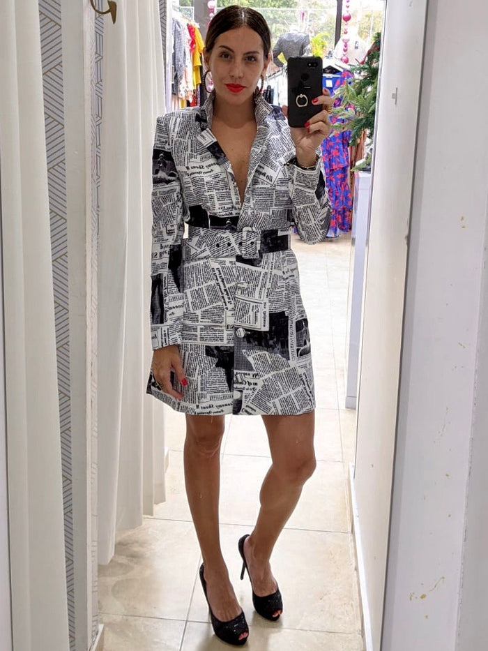 Newspaper Blazer Dress