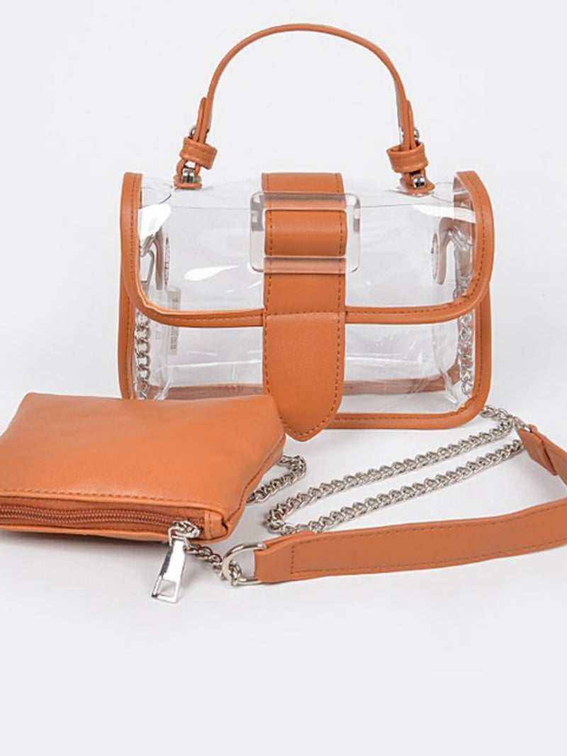 Clear Duo Pouch Clutch