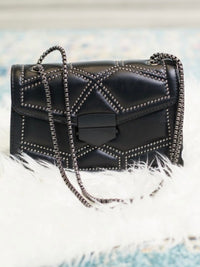 Black Studded Crossbody