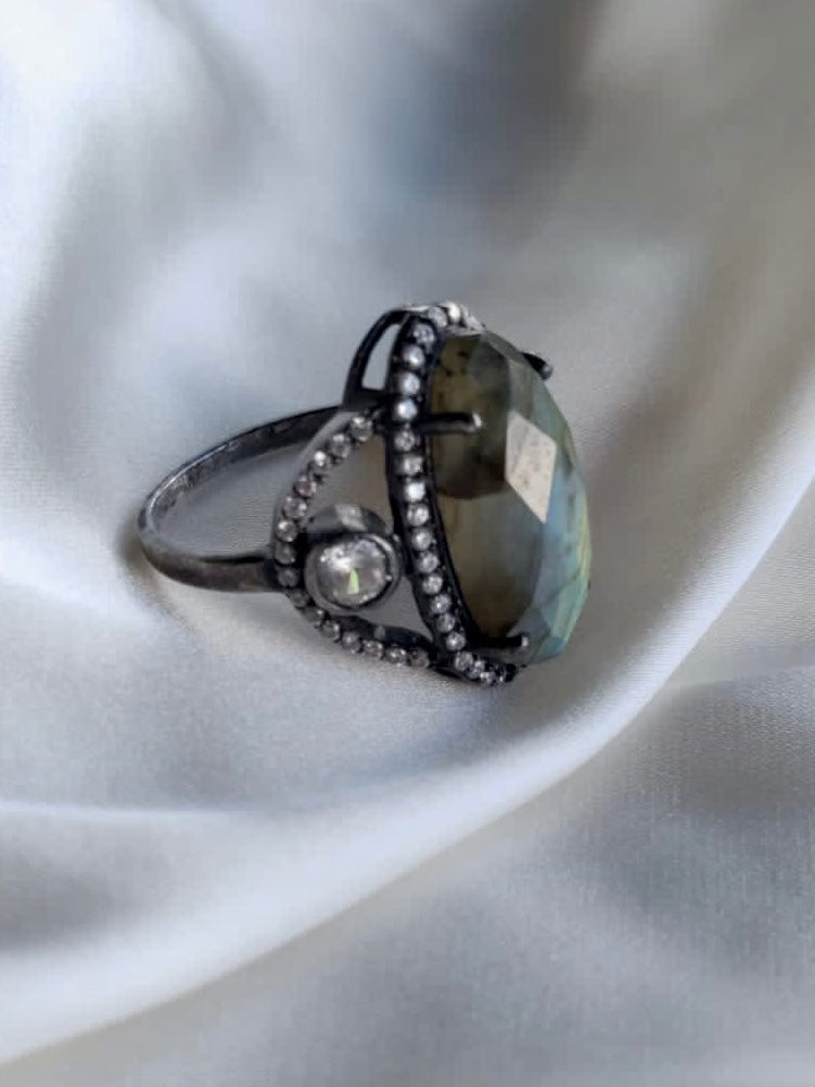 Chalcedony Stone Sterling Silver ring