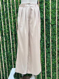 Exquisite Beige Wide Leg Pant