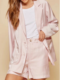 Blush Shimmer Short Pant Set