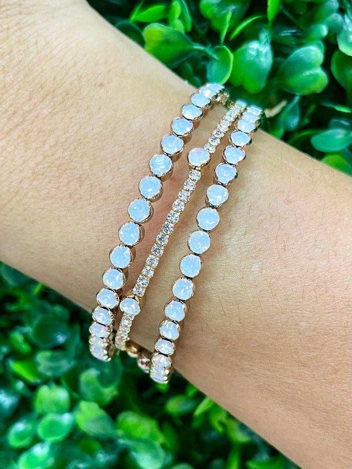 Opal Crystal Bangle Set