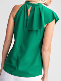 Ruffled Mock Neck Top