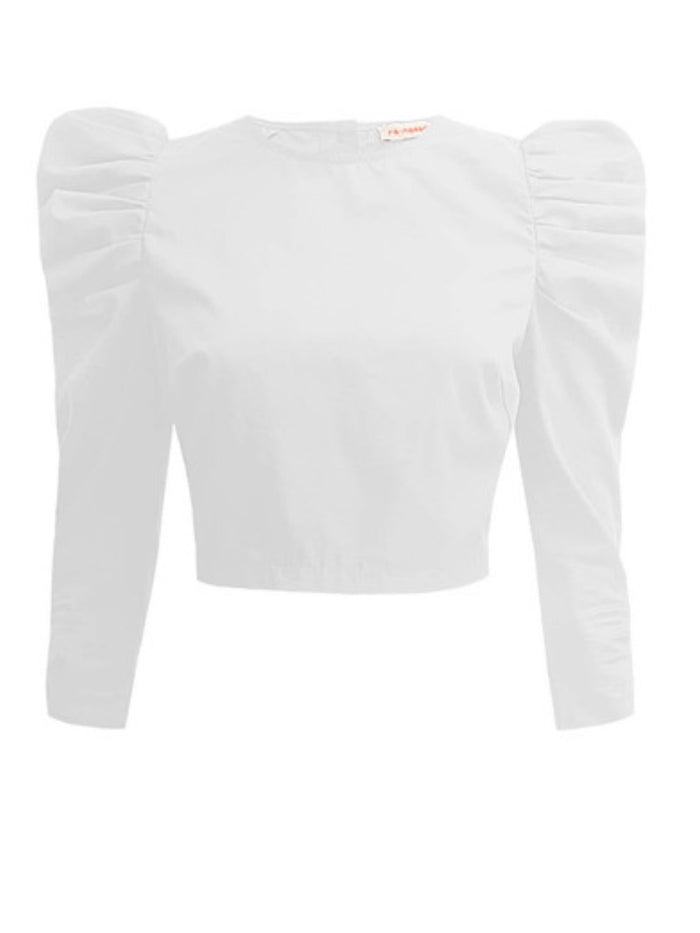 Puff Sleeve Crop Top