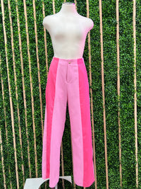 Pink Blocked Trouser