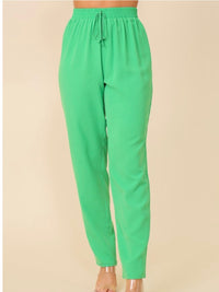 Elastic High Waisted Pants