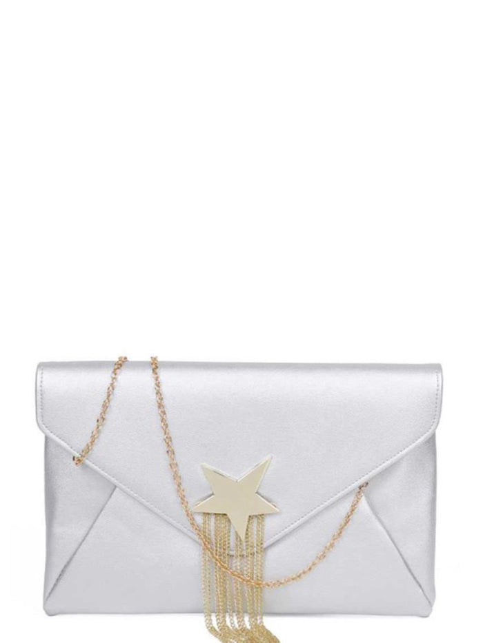 Star Accent Envelope Clutch