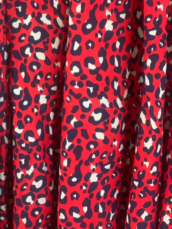 Red Cheetah Maxi Skirt