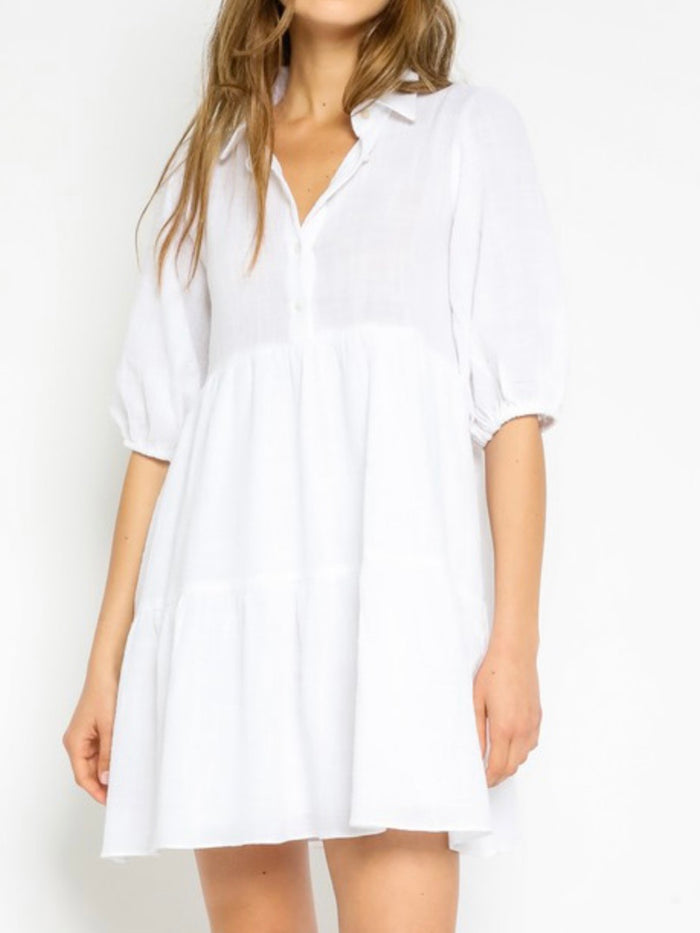 Gauze Shirt Dress