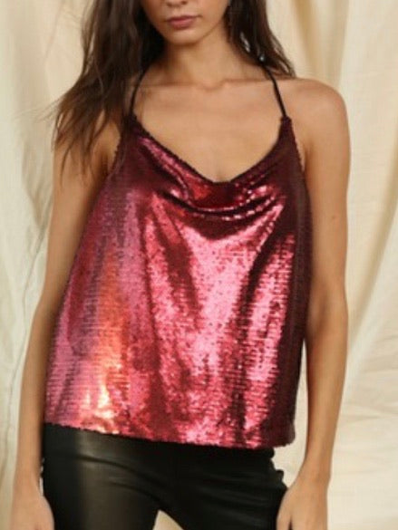 T Back Sequin Top