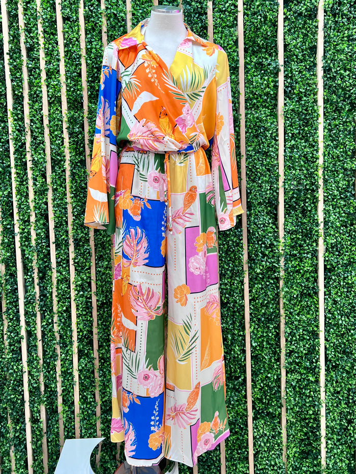 Orange Tropical Pant
