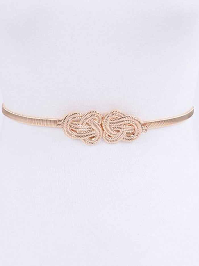 Elegant Knot Detail Elastic Belt