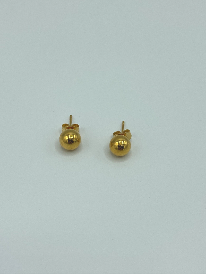 Small Round Gold Studs