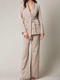 Taupe Straight Leg Pant