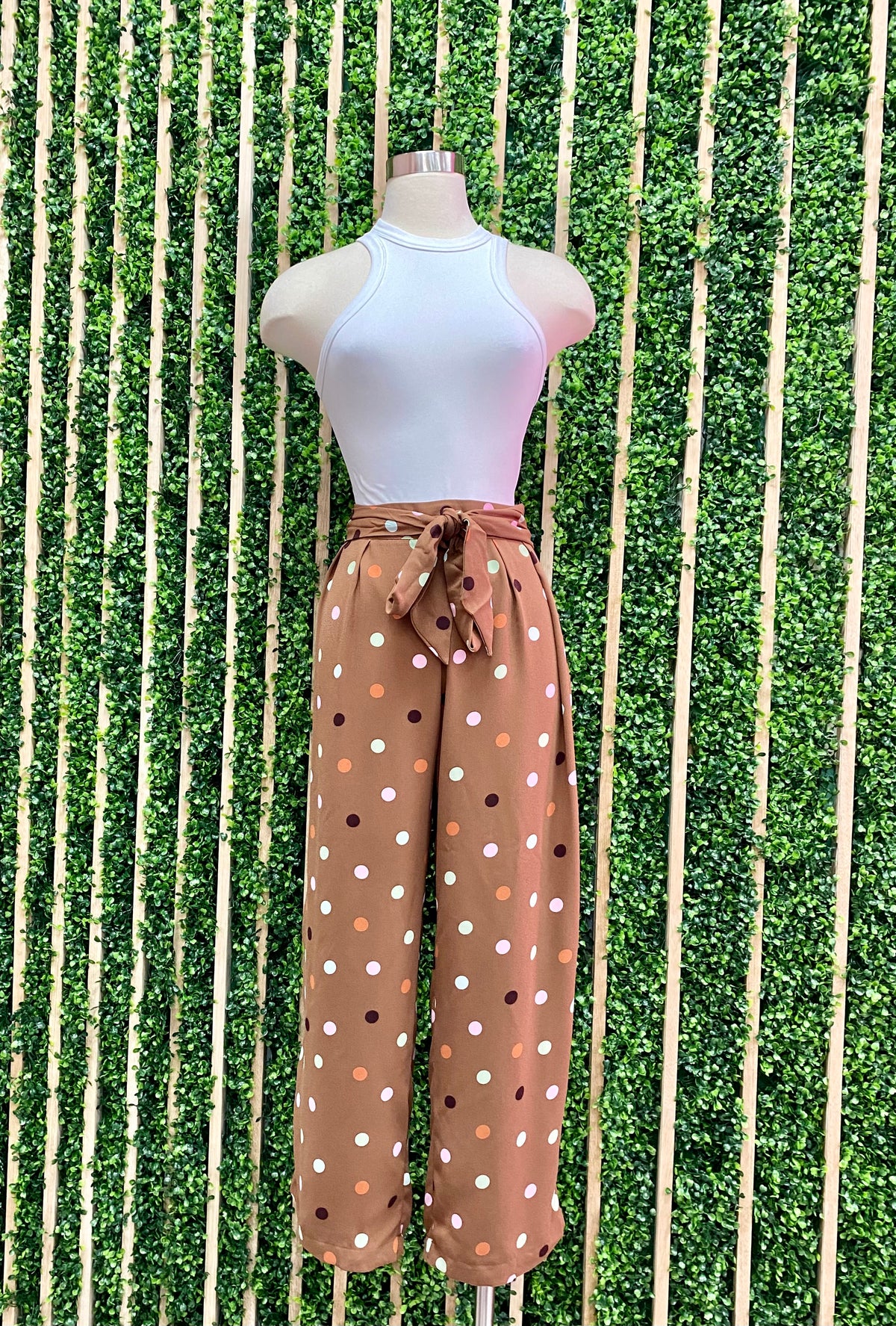 Brown Dots Culote Pants