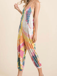 Tie Dye Knit Loose Jumpsuit