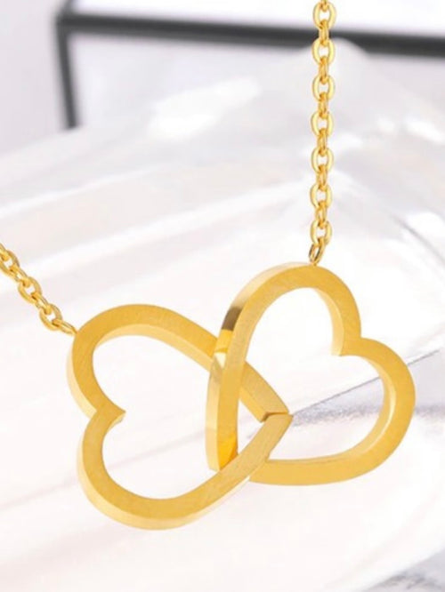 Crossed Heart Necklace