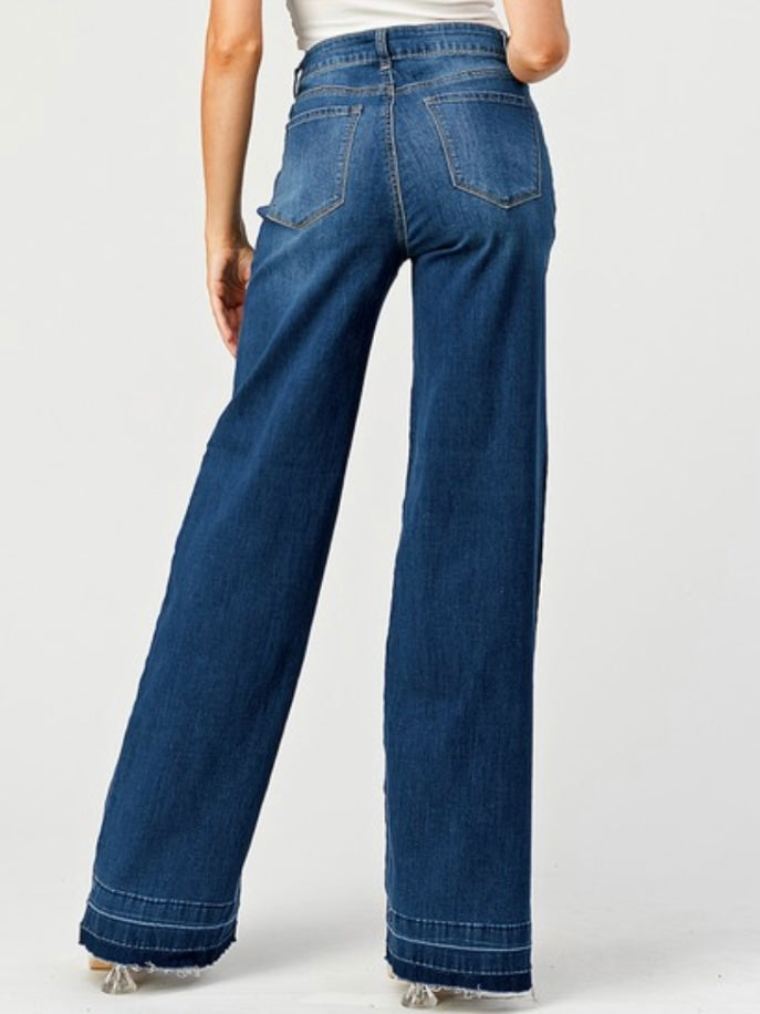 Indigo Wide Leg Denim Palazzo