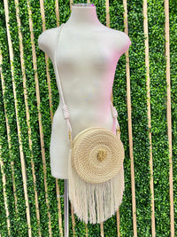 Iraca Round Crossbody Bag